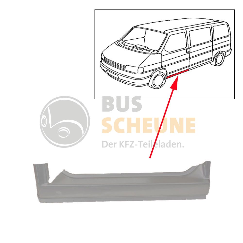 VW Bus T4 Schweller / Einstiegsblech links Reparaturblech Ersatzteile  günstig kaufen