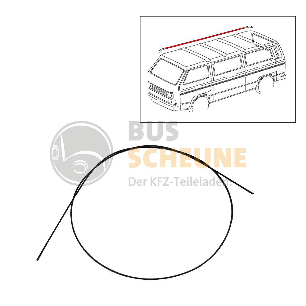 VW Bus T2 T3 Zierleiste Kantenschutz Dachreling Regenrinne rechts oder  links 251853707D Ersatzteile günstig kaufen