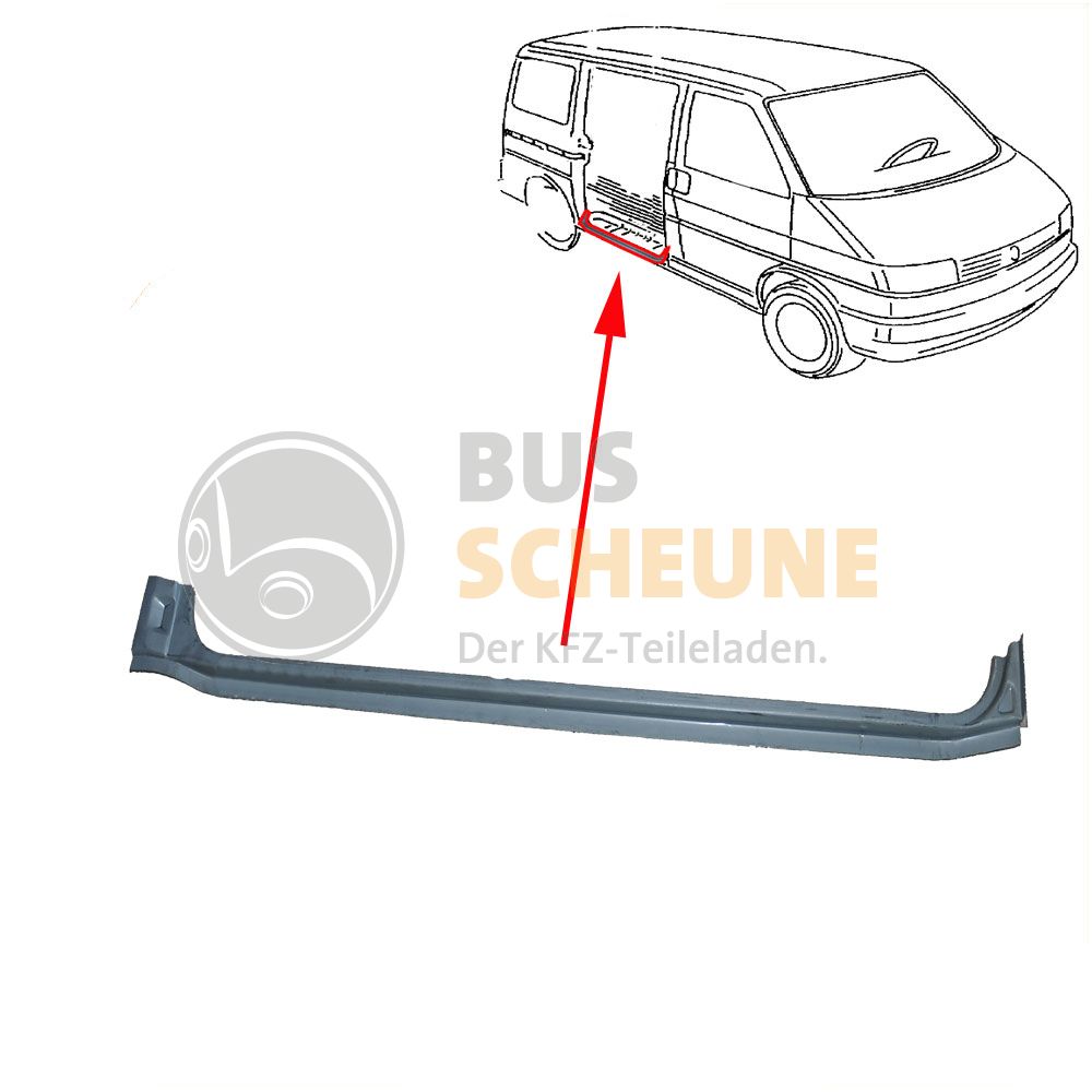 VW Bus T4 Reparaturblech Schiebetürschweller außen unten Ersatzteile  günstig kaufen