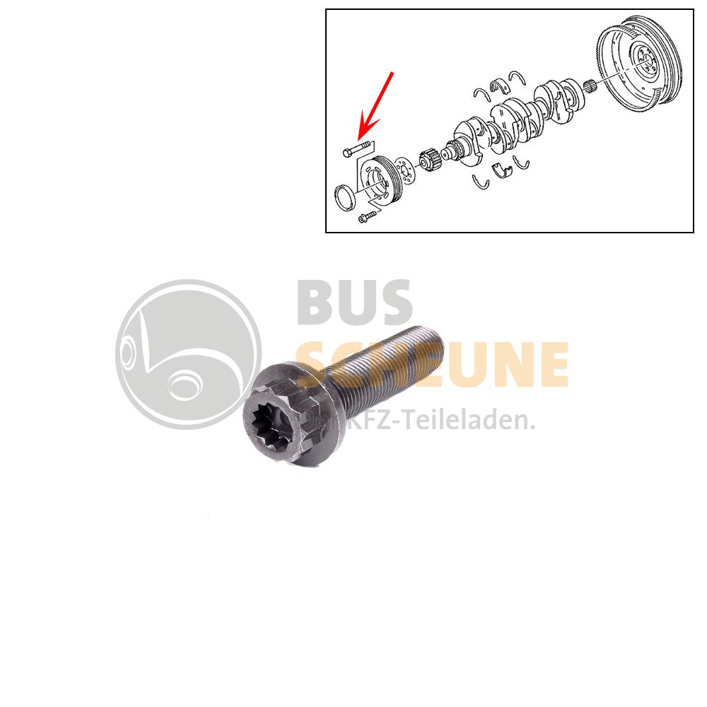 VW Bus T5 Schraube für Riemenscheibe / Kurbelwellenrad 045105229  Ersatzteile günstig kaufen